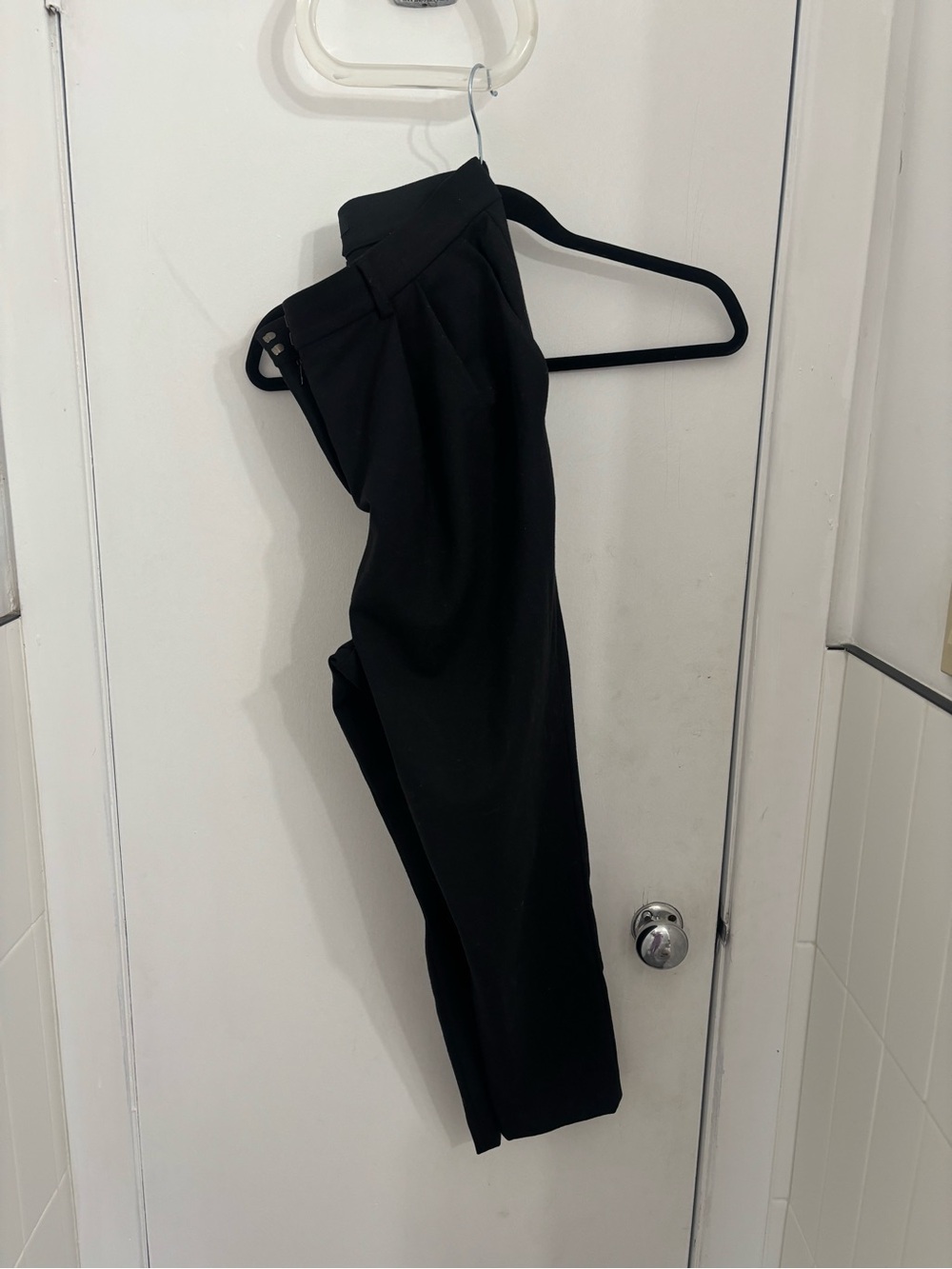 COS Wool Blend Black Tailored Tapered Trousers